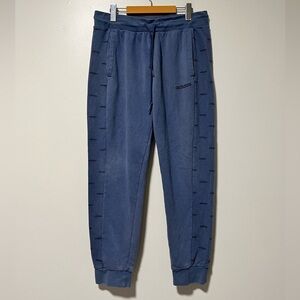 Adidas Men’s Blue Joggers Size Large - Logo Side Stripe, Athletic Fit